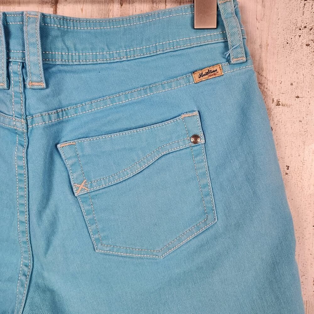Levi Strauss Signature Shorts Teal Blue Size 8 - Picture 5 of 5